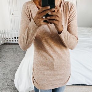 Beige Old Navy Maternity Shirt